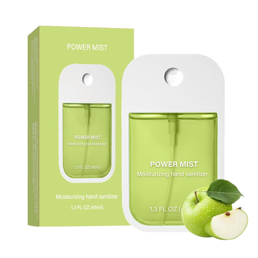 Power Mist Hydrating Hand Sanitizer Spray, Portable Travel-Size Hand Sanitizer Spray, 500-Sprays Each，Suitable for Both Adults and Children (Green Fruit)