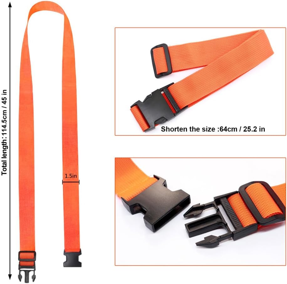 4Pack Luggage Straps Add Bag Straps to Connect Two Suitcases, Adjustable Luggage Belt Connector for Carry On, Travel Attachment Accessories for Connect Your 3 Luggages 4 Color