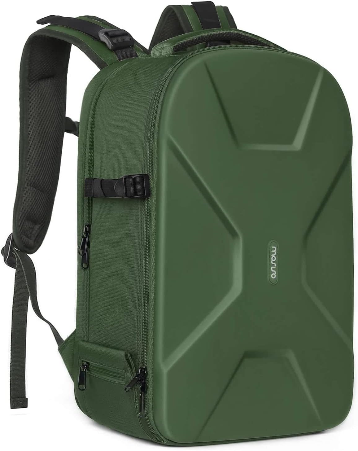 MOSISO Camera Backpack, DSLR/SLR/Mirrorless Photography Camera Bag 15-16 inch Waterproof Hardshell Case with Tripod Holder&Laptop Compartment Compatible with Canon/Nikon/Sony, Army Green