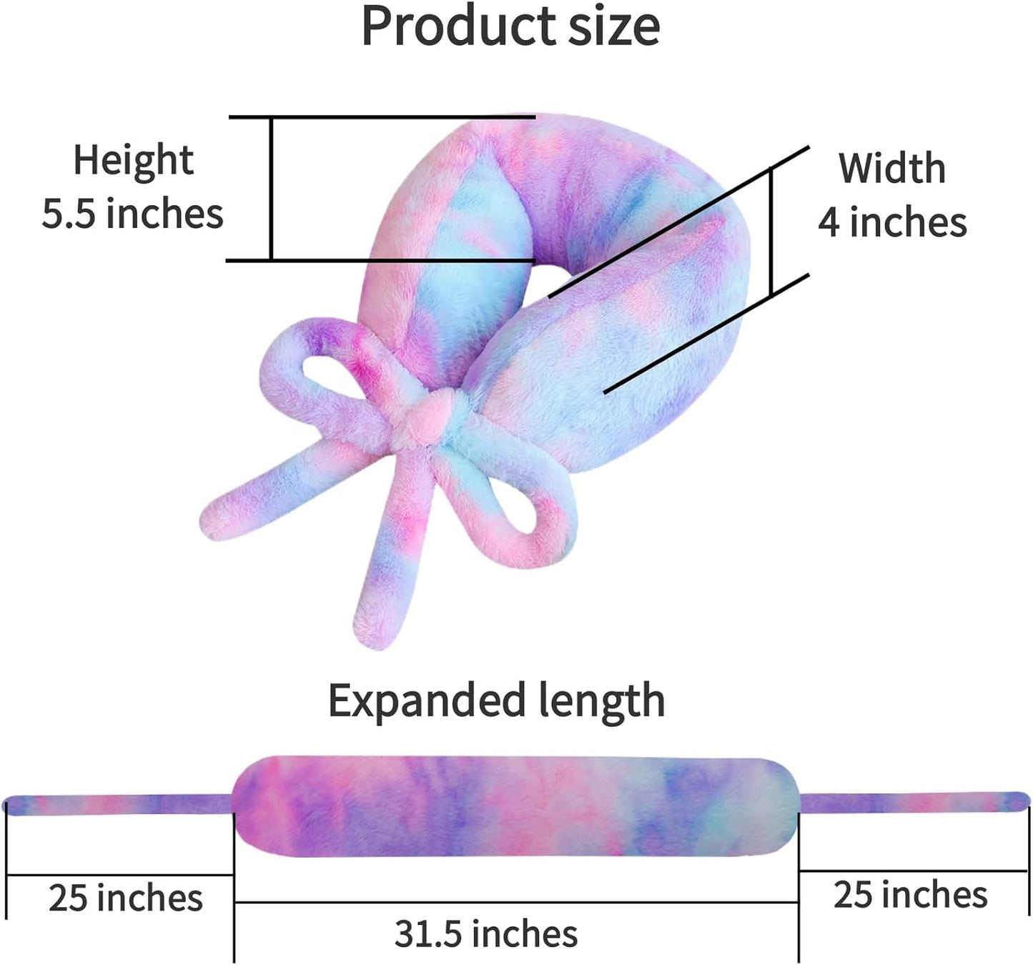 Travel Pillow Multifunctional Airplane Travel Neck Pillow Provides Neck and Lumbar Support During Travel Airplane Pillow Colorful Purple