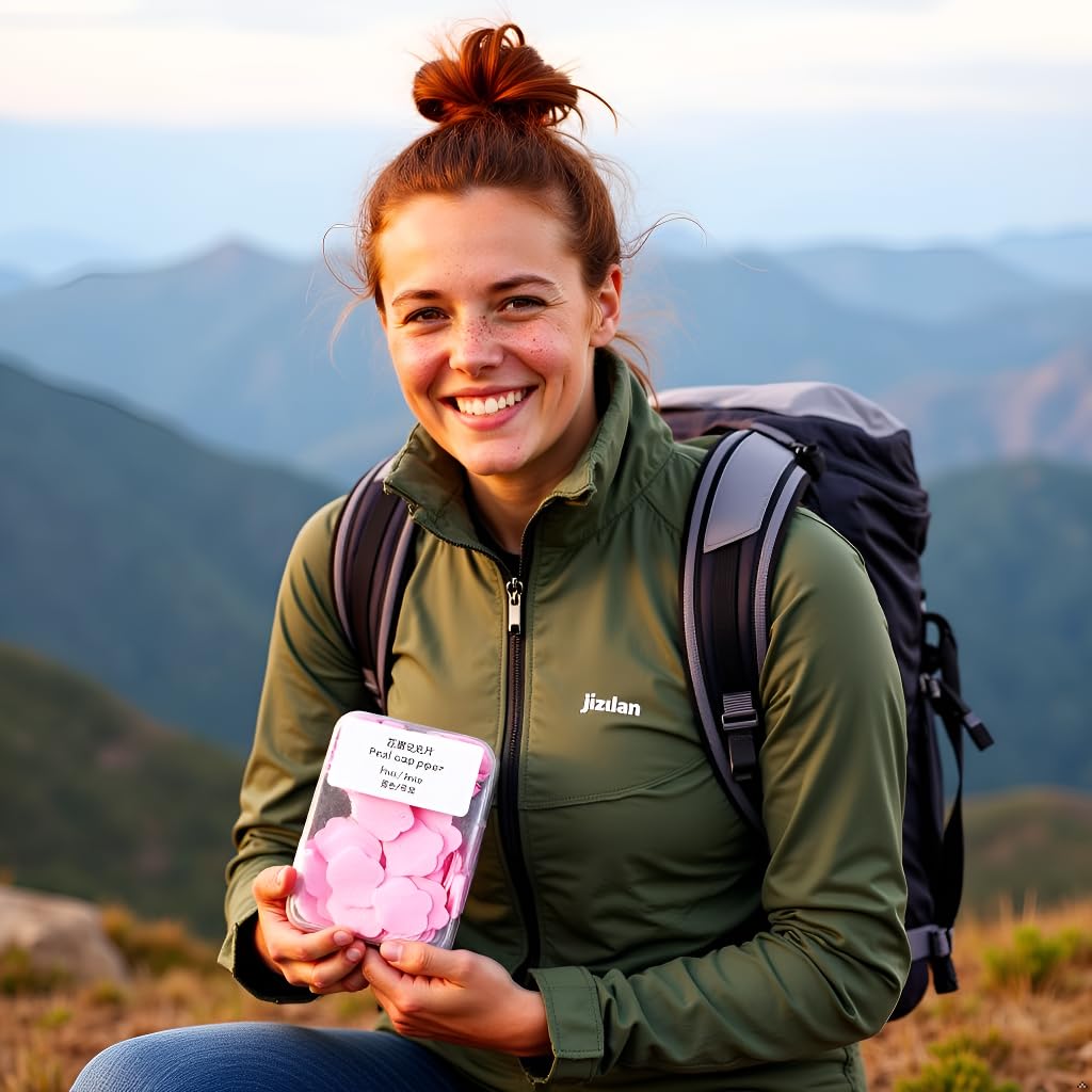 4 Boxes Paper Soap, 4 Different Scented Mini Fresh Portable Disposable Petal Hand Wash Sheets, Dissolvable Hand Bath Soap, Suitable for Outdoor, Travel, Camping (Approx 400 Sheets)