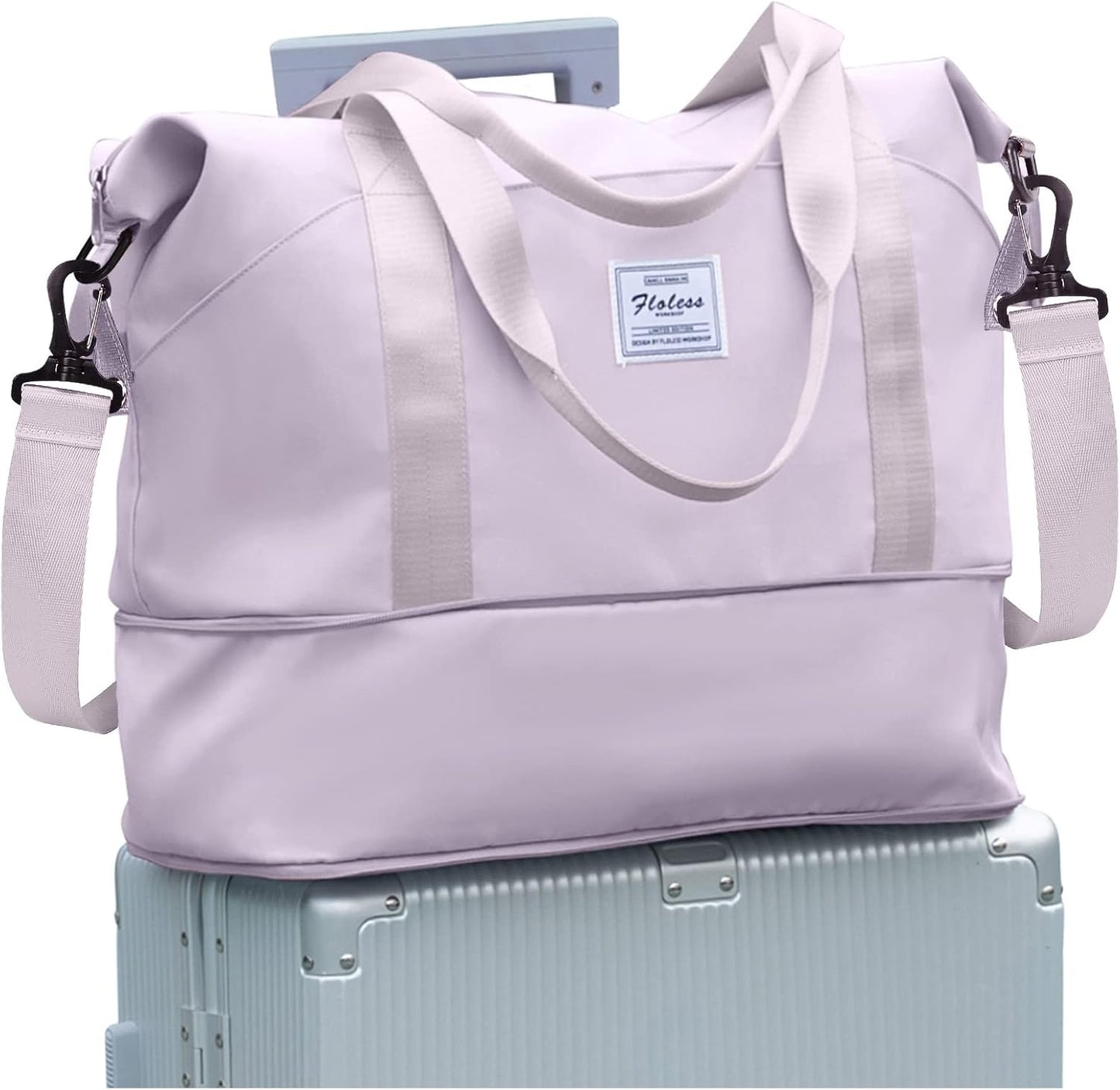 Travel Duffel Bag, Sports Tote Gym Bag, Shoulder Weekender Overnight Bag for Women