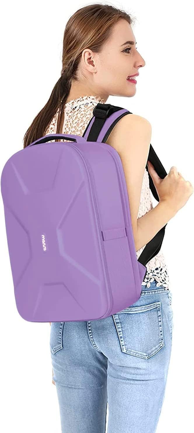 MOSISO Camera Backpack, DSLR/SLR/Mirrorless Photography Camera Bag 15-16 inch Waterproof Hardshell Case with Tripod Holder&Laptop Compartment Compatible with Canon/Nikon/Sony, Purple