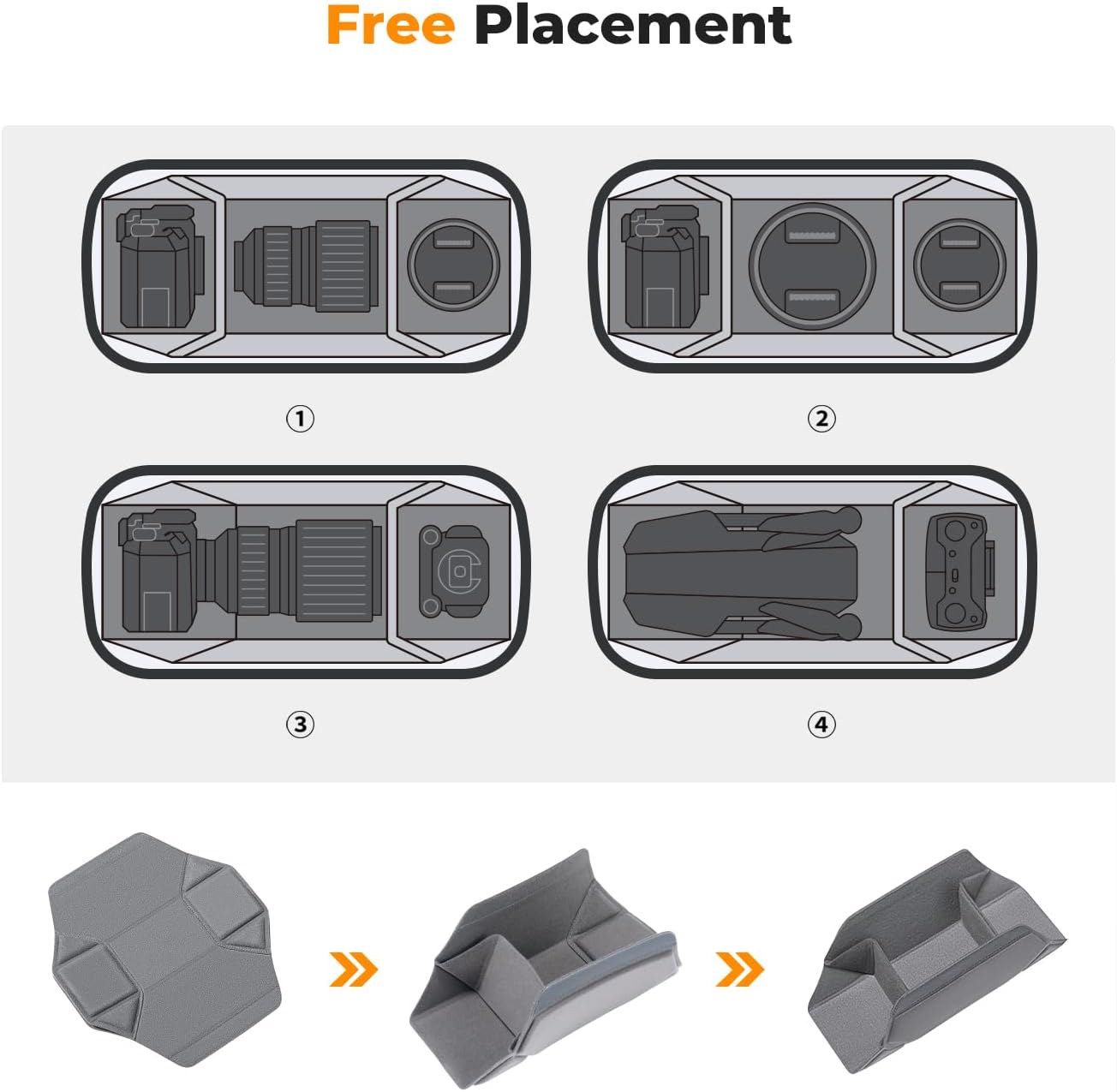 K&F Concept 2 in 1 Sling Bag Everyday Shoulder Bag & Multifunction Photography Crossbody Camera DSLR Backpack Portable Bag