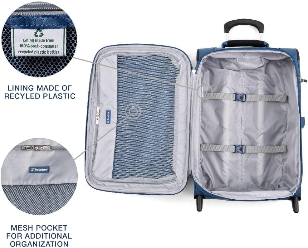 Travelpro Maxlite 5 Softside Expandable Upright 2 Wheel Carry-on Luggage, Lightweight, 22-Inch — Ensign Blue