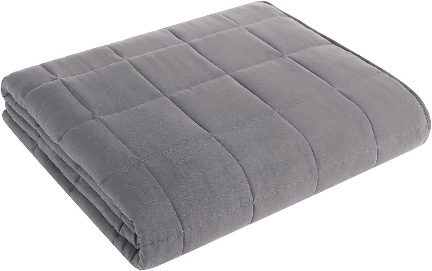 L'AGRATY Weighted Blanket - 88"x104" 25lbs Cooling Breathable Heavy Blanket Microfiber Material with Glass Beads for Adult All-Season Summer Fall Winter Soft Thick Comfort