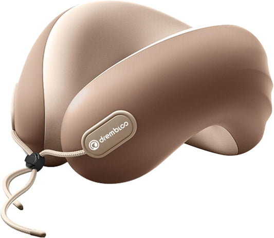 Neck Pillow Airplane, 100% Pure Memory Foam, Cooling Airplane Pillow, Travel Pillow, Travel Pillows for Airplanes, Plane Pillow, Flight, Brown