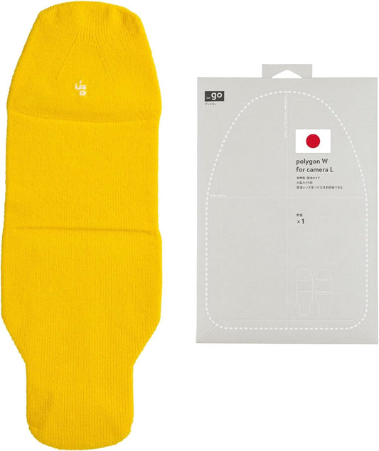 Camera Cover, Polygon W, Made in Japan, L size, Yellow