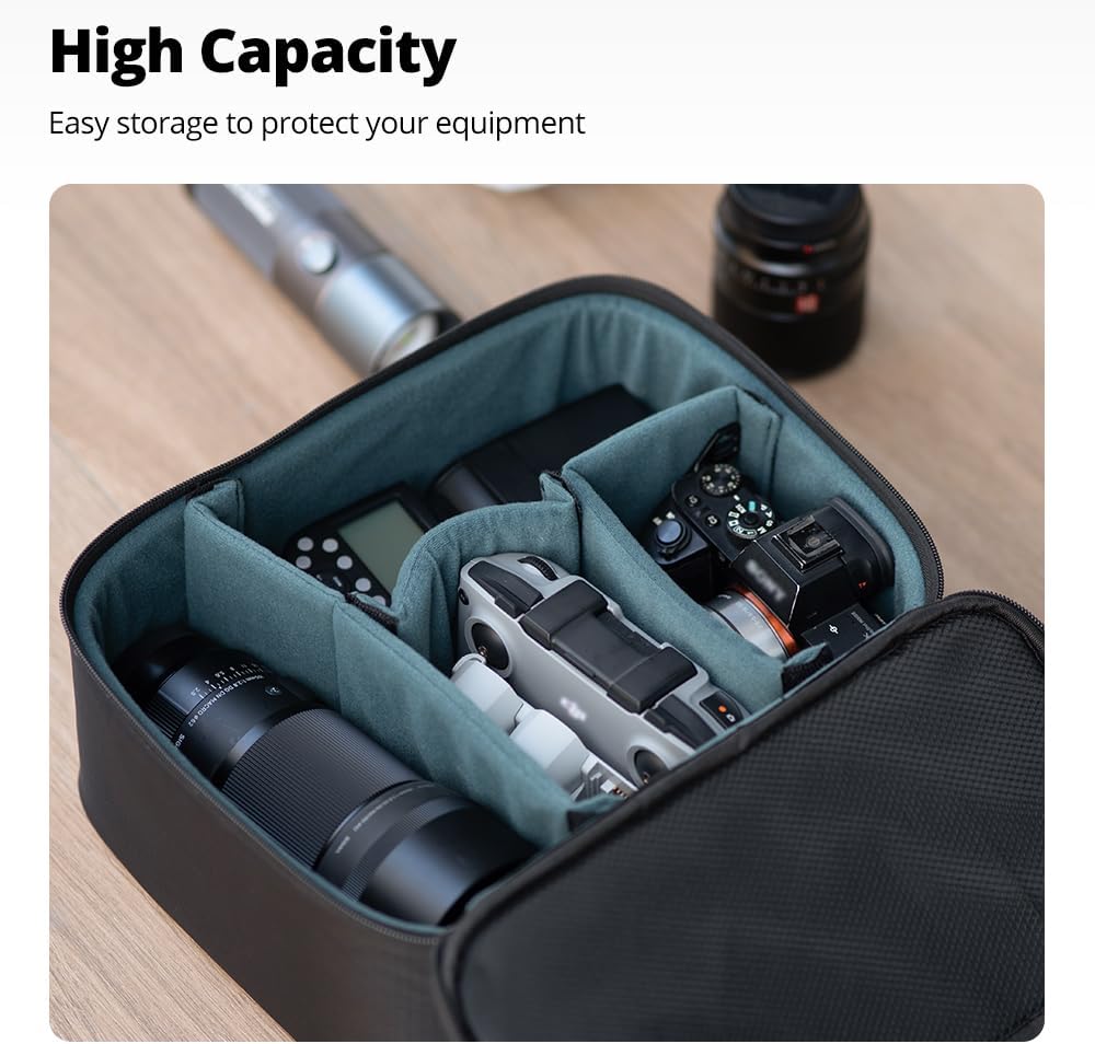 AMBITFUL Carrying Bag Zoom P7 for Photography Equipments with Large Capacity, Multi-functional Storage Case for Mini Drone and Other Accessories,with Thick Sponges and Interial Mesh Layer