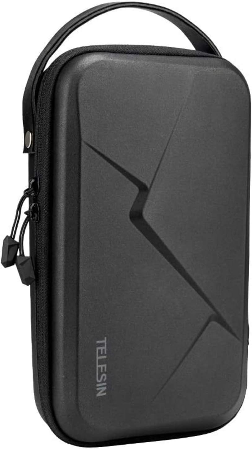 TELESIN Carry Case Waterproof Hard Carrying Bag for GoPro Max Hero 13 12 11 10 9 8 7 6 Insta360 X2 X3 X4 X5 GO3 Ace Pro 2 DJI Osmo 360 Osmo Action 5 4 Pocket 3 Battery Charger Strap Mount Accessories