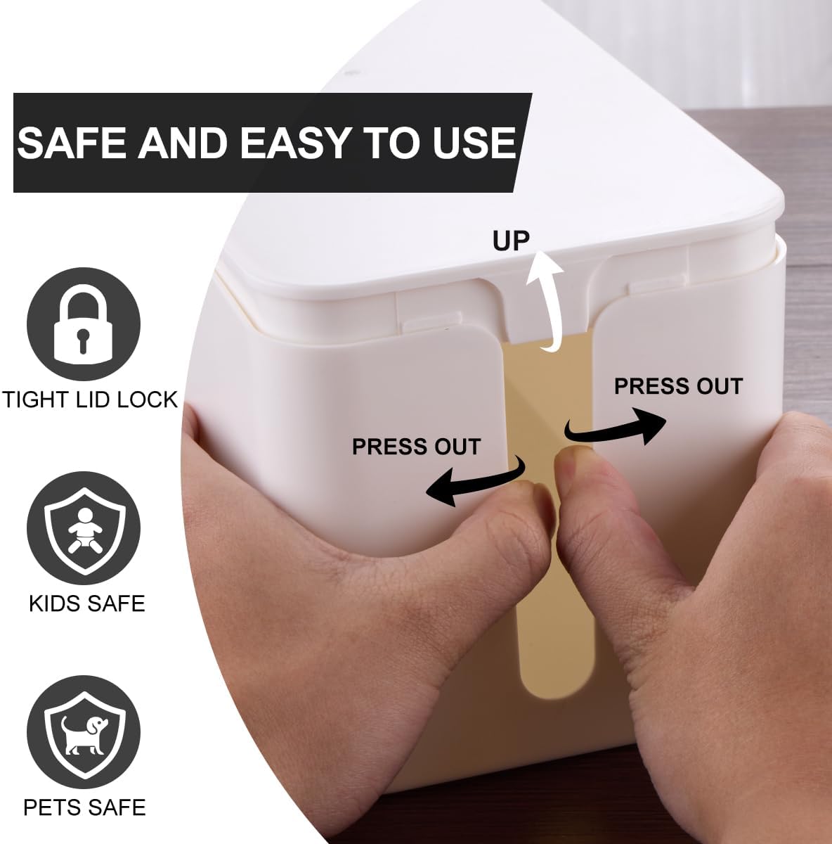 3 Pack Cable Management Box with 18 PCS Cable Management Set - Large & Medium & Small Cable Organizer Box to Hide Wires & Power Strips | TV Cord Organizer Box | for Home & Office, White