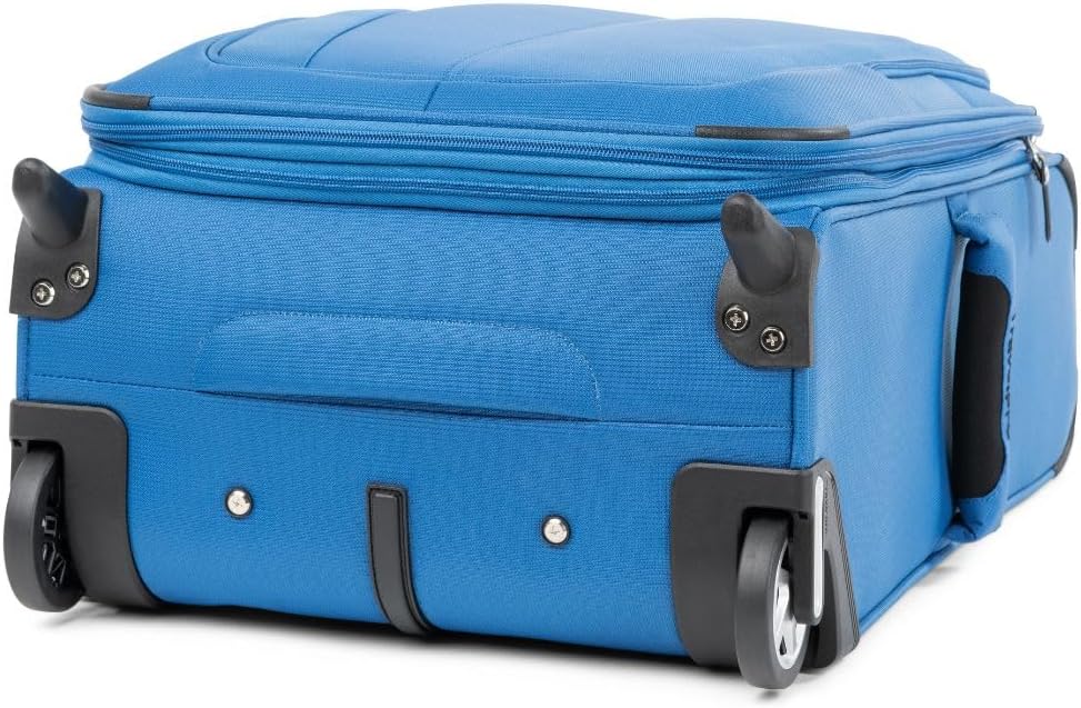 Travelpro Maxlite 5 Softside Expandable Upright 2 Wheel Carry on Luggage, Lightweight Suitcase, Men and Women, Azure Blue, Carry On 22-Inch