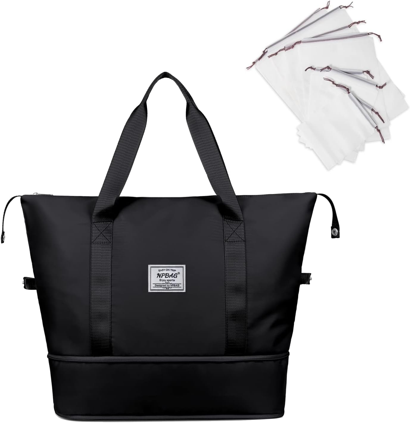 NPBAG Women Travel Duffel, Multi Functional Large Expandable Weekender Carry-on Tote, Gym Workout Overnight Bag, Mommy Hospital Bag for Labor and Delivery