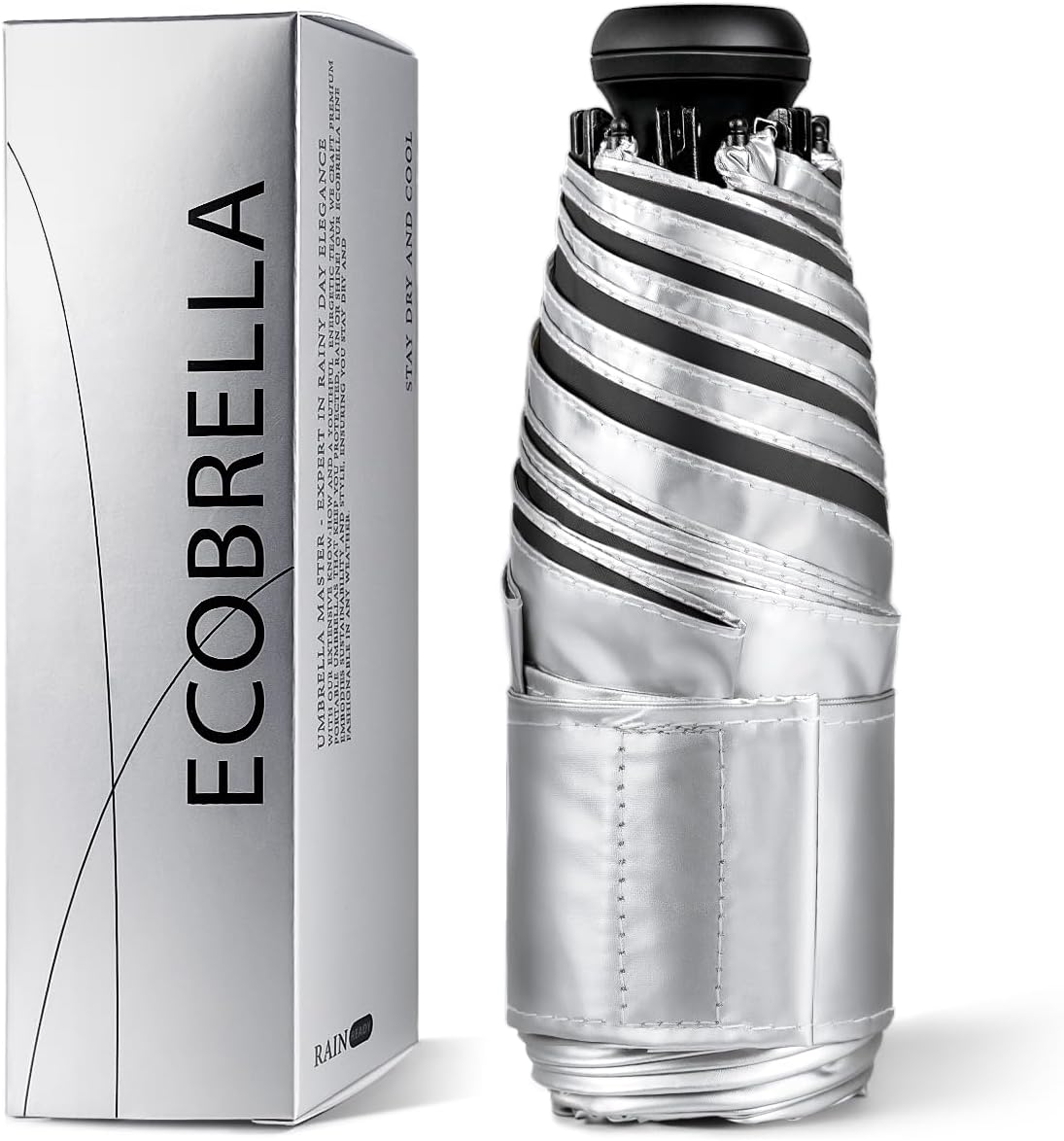 Mini Travel Umbrella - UPF 50+ Sun Protection Compact Manual Open Small Sun Umbrella