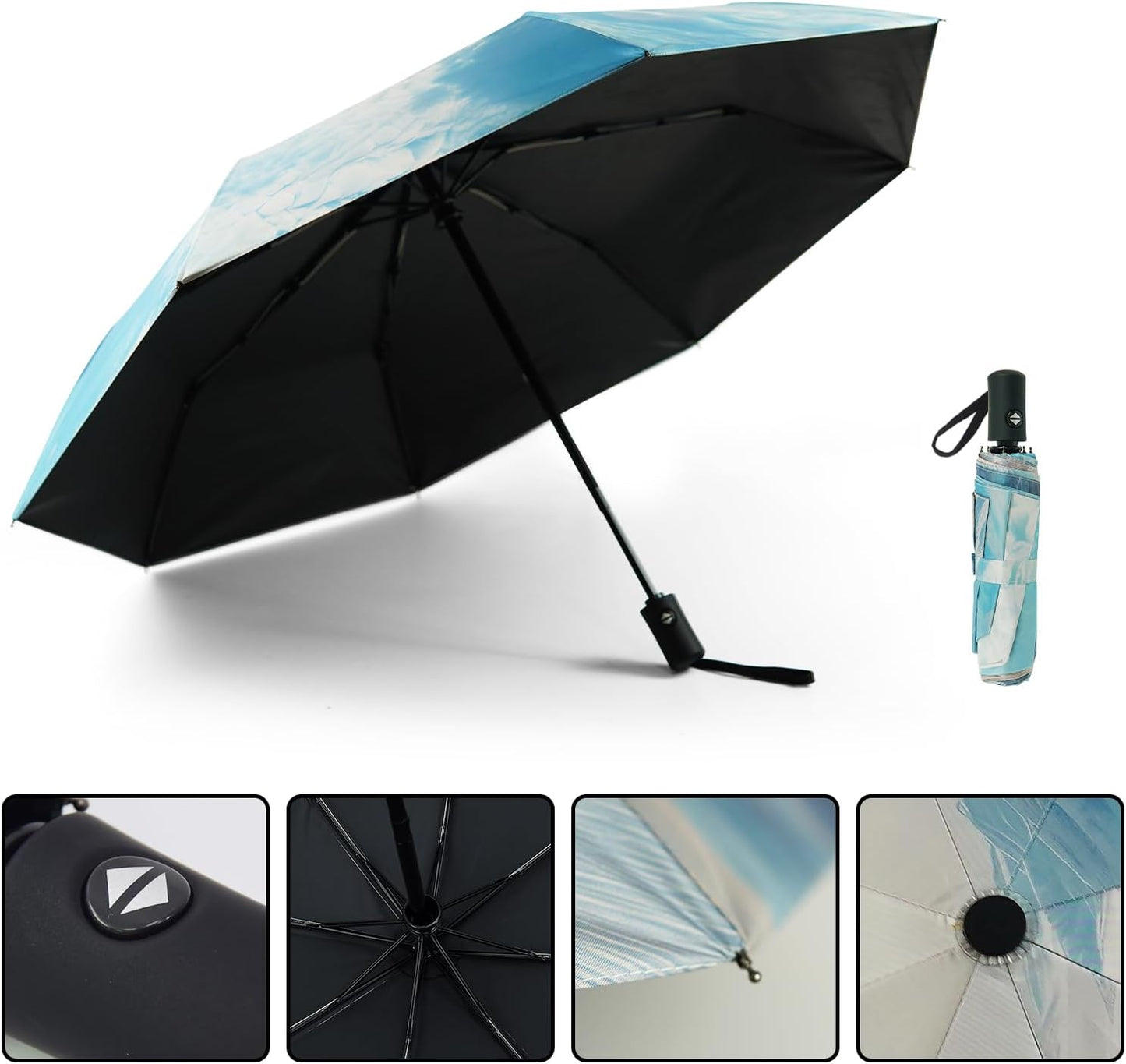 SY COMPACT Travel Umbrella Windproof Automatic Umbrellas Small Compact UV Sun Protection Factory Outlet Umbrella