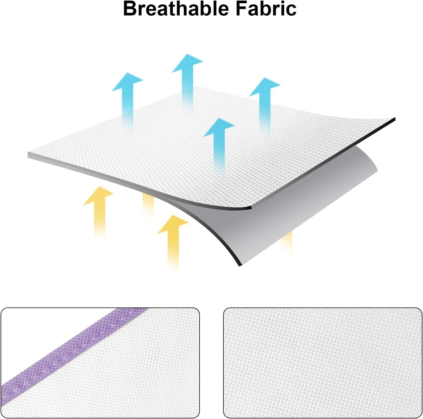 Syeeiex 60'' Garment Bags for Hanging Clothes, Set of 8 Dress Bags for Gowns, Dress Garment Bags for Gowns, Evening Dresses, Fur Coat, Long Dress(White & Purple)