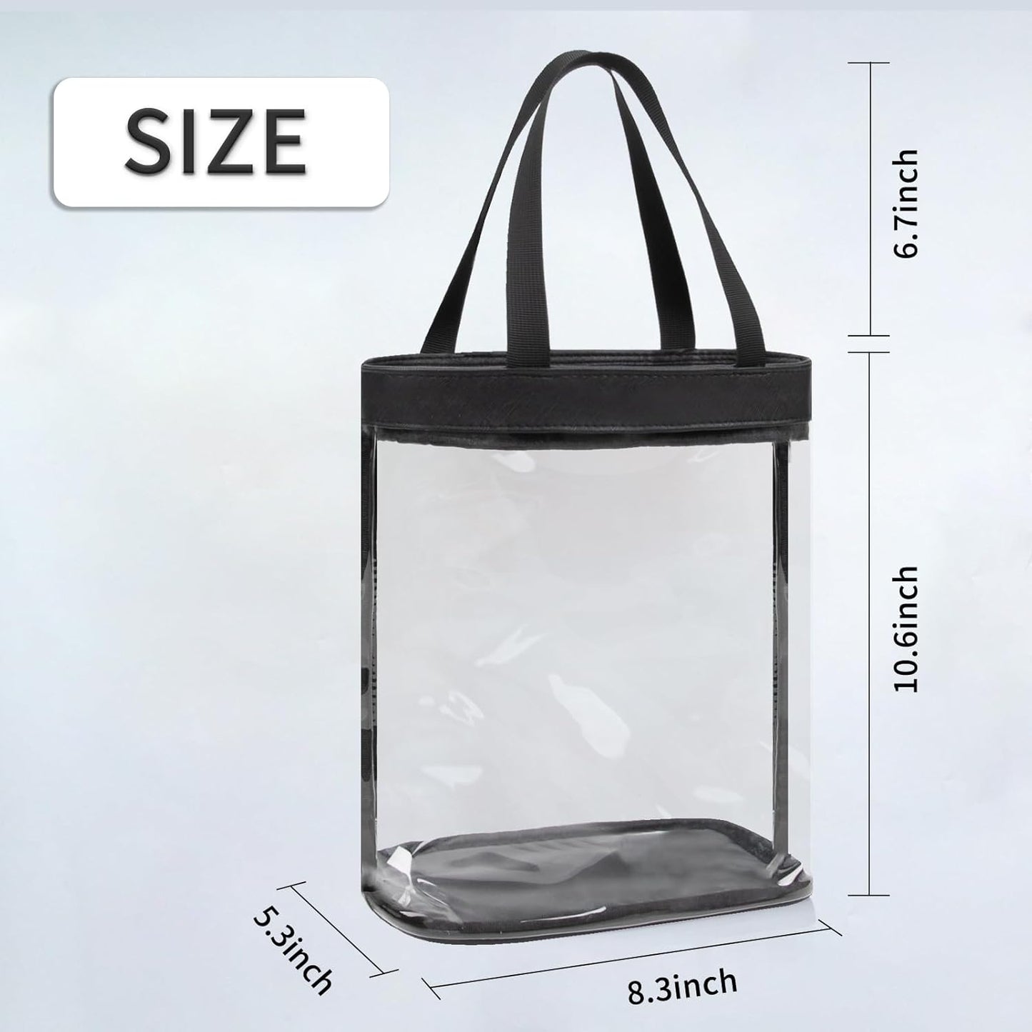 Travel Toiletry Bag, Clear Toiletry Bag for Women, Large Transparent Makeup Bag, Waterproof Clear Tote Bag Cosmetic Organizer, Portable Toiletry Bath Bag for Bathroom, Gym, Beach, Swimming, Traveling