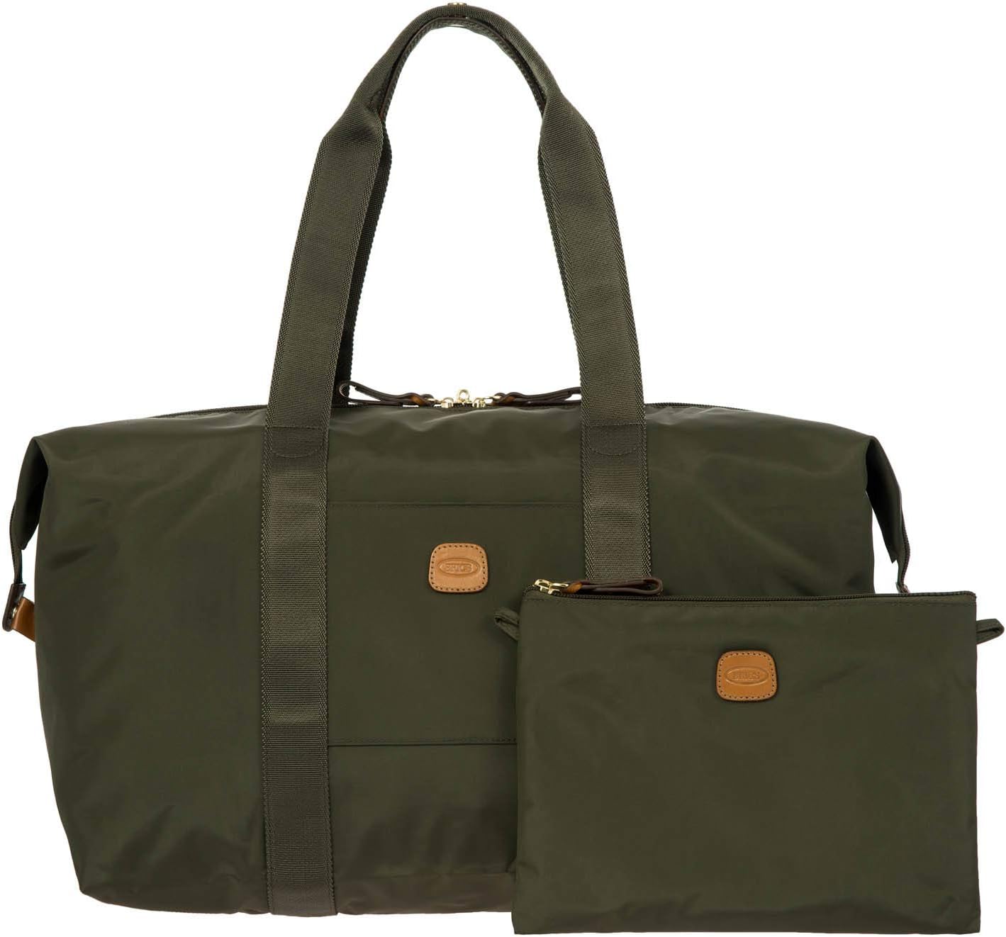 Bric's X-Bag/X-Travel 2.0 Folding Duffel Bag - 18" Carry On and Overnight Travel Bag - Olive