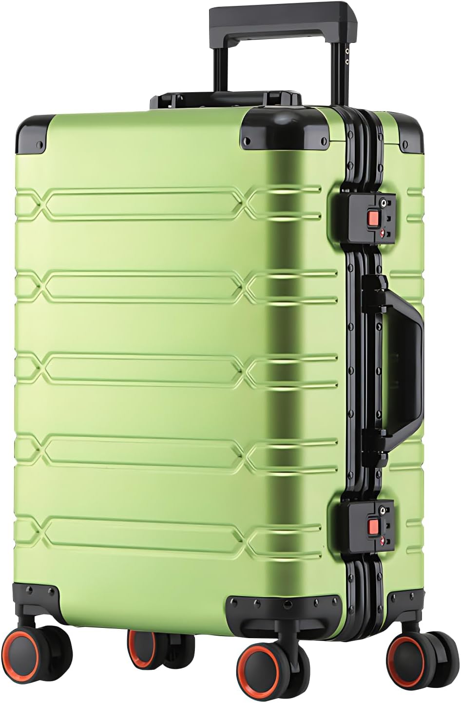 WEICHEN All Aluminum Magnesium Carry On Luggage 22x14x9 Airline Approved 20 Inch Hard Shell Suitcase with Spinner Wheels and TSA Lock