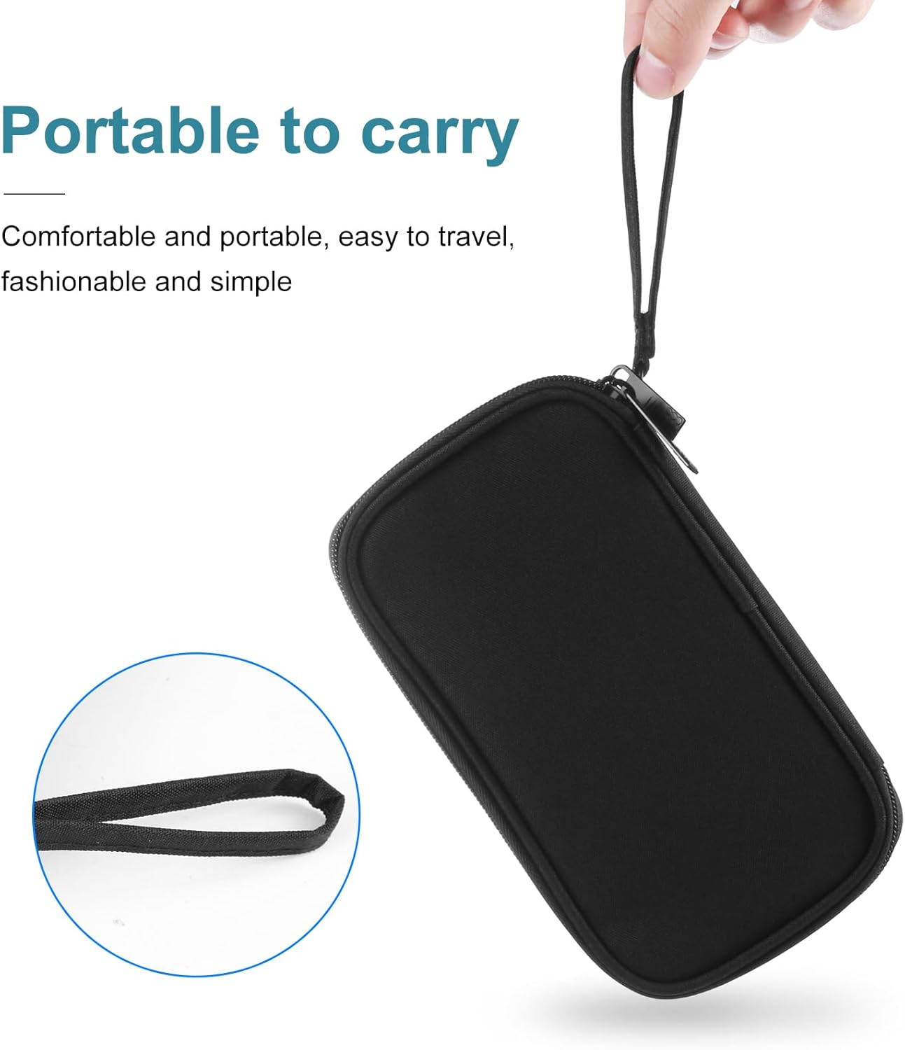 Electronic Accessories Organizer Carry Bag, Travel Cable Organizer Pouch, Portable Waterproof Double Layers All-in-One Storage Bag for Cord, Charger, Earphones, U Disk, USB Cable (M)