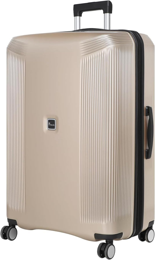 28 Inch Luggage with Spinner Wheels, Lightweight Expandable PC Hardside Large Checked Luggage with TSA Lock, Durable Rolling Suitcase, Champagne