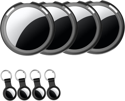 4 Pack Air Tracker Tags [Apple MFi Certified] Pair with Apple Find My(iOS Only) Smart Bluetooth Tracking Tags Key Finder Item Locator Waterproof Worldwide Tracker for Pets Backpack Wallet Dogs Luggage