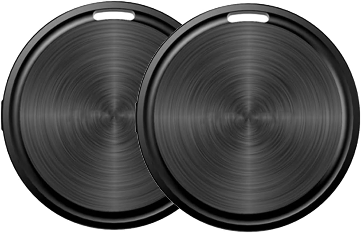 KZO Android Tracker Bluetooth Smart Tag, Works with Google Find Hub App (NOT for iOS or Huawei), Replaceable Battery, Item Finder for Keys/Luggage/Suitcase/Backpack/Wallet, Black, 2 Pack