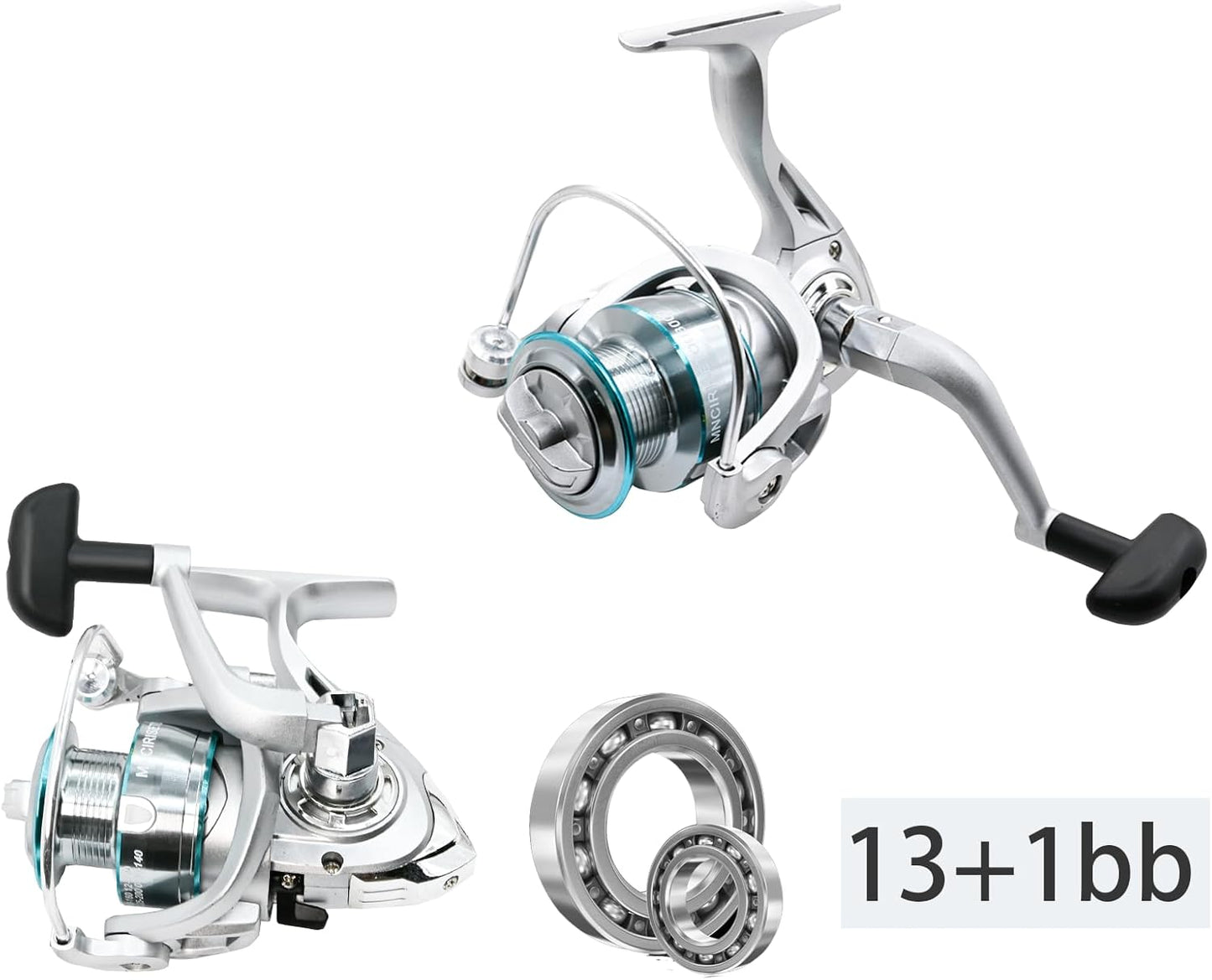 2PACK Fishing Pole Combo,Fishing Rod Combos with Telescopic Fishing Pole Spinning Reels Fishing Carrier Bag for Travel Saltwater Freshwater