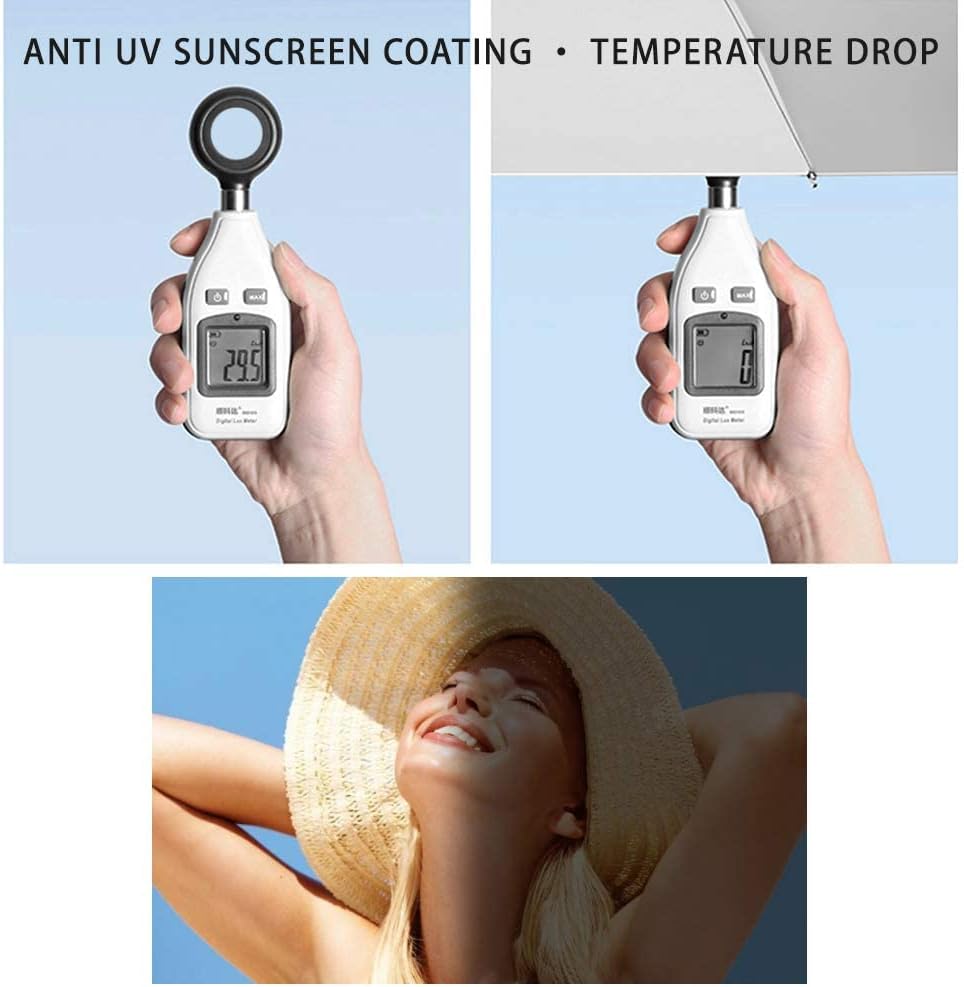 Cuby UV Sun Umbrella Compact Folding Umbrella lightweight Portable Manual Travel Umbrella for Rainproof & 99% UV Protection with Black Anti-UV Coating