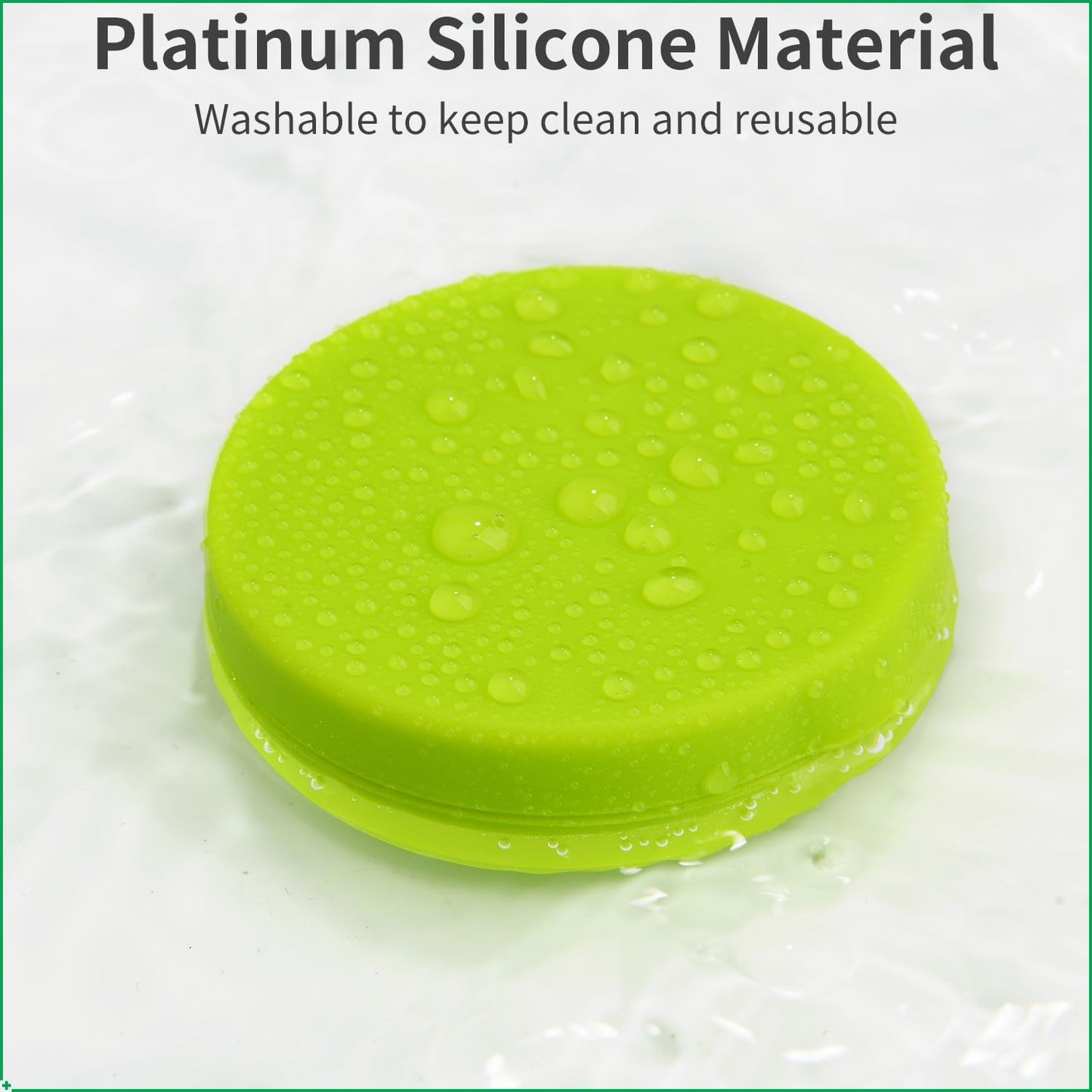 2 Pack Small Pill Box,3 Compartment Round Silicone Travel Pill Box for Purse Pocket, Waterproof Portable Compact Medicine Holder for Vitamin, Cod Liver Oil, Supplement(Green+Teal)