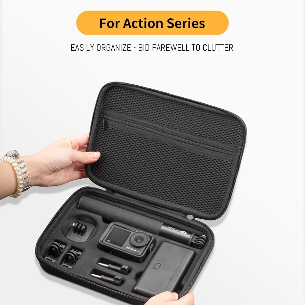 Osmo Action 5 Pro Carrying Storage Case for DJI Osmo Action 5 Pro/Action 4 3, Surface Waterproof Travel Portable Hard Bag Compatible With DJI Osmo Action 5 Pro/4/3 Adventure Combo Outdoor Travel kit