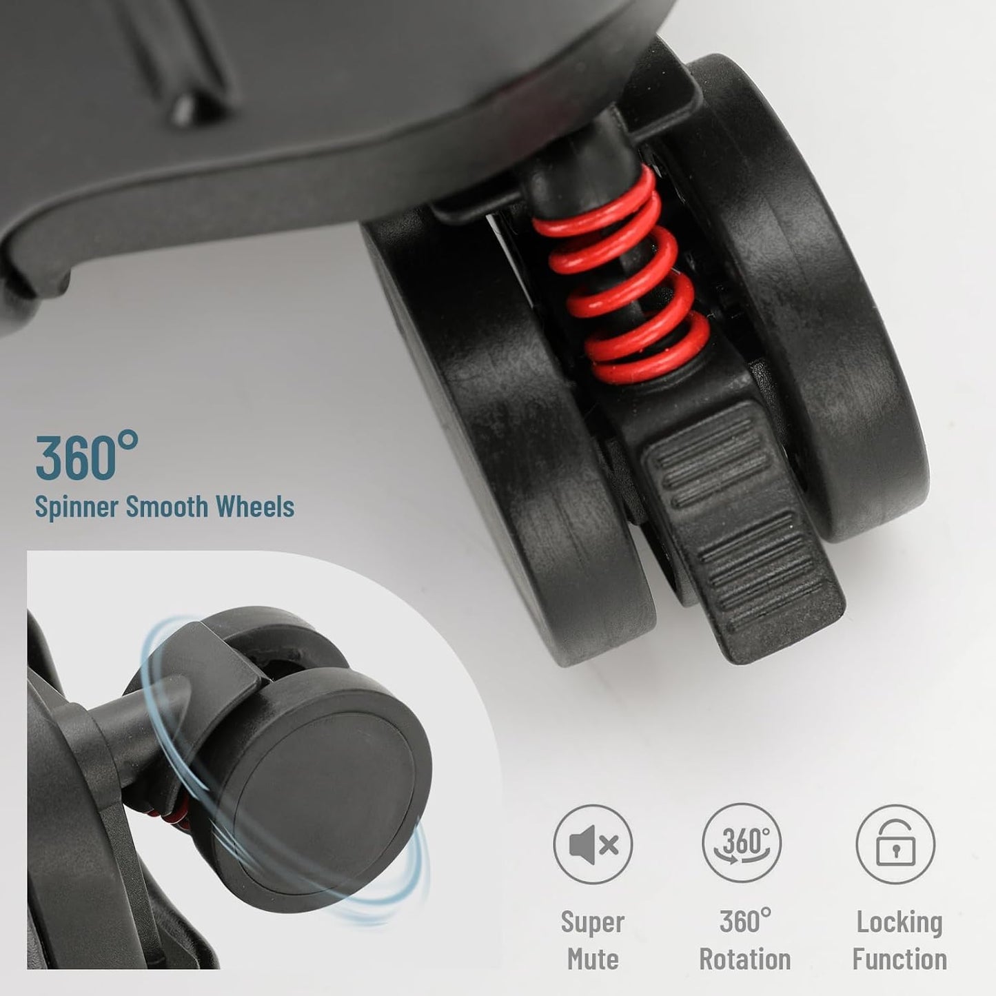 20-Inch Ride-On Suitcase for Kids & Adults – TSA-Approved Underseat Carry-On Luggage with 360° Wheels, Built-In Seat & Safety Belt – Lightweight Durable Spinner Suitcase for Airplane Travel Fits Ages