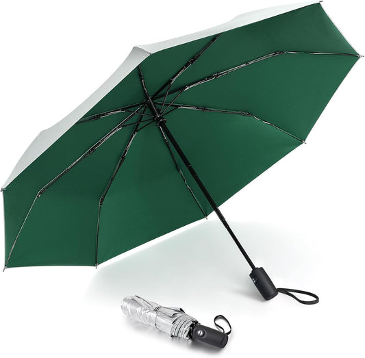 G4Free UPF 50+ UV Protection Large Travel Umbrella 42/46 Inch Auto Open Close Windproof Sun Blocking Umbrella