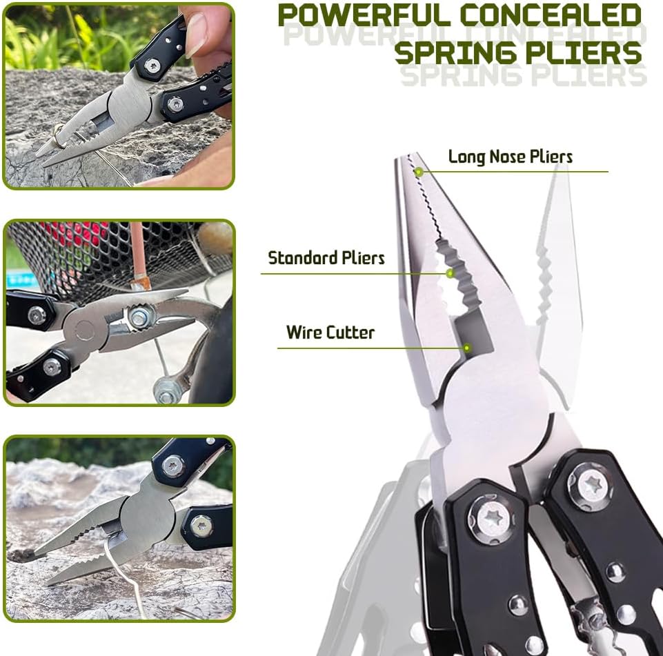 14 in 1 Multitool Pliers Gives One Whistle as a Gift, Professional Pocket Pliers from Wife Daughter to Father Boyfriend Husband on Christmas, Birthday, Valentine's, Father's Day - Samest