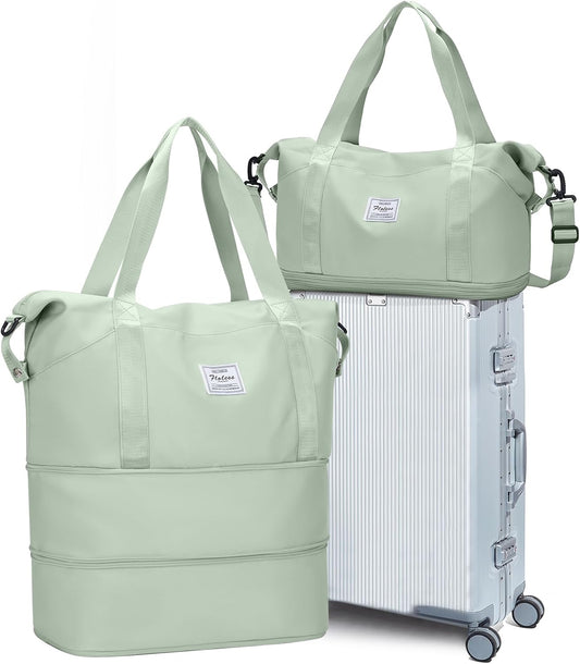 Travel Duffel Bag, Sports Tote Gym Bag, Shoulder Weekender Overnight Bag for Women