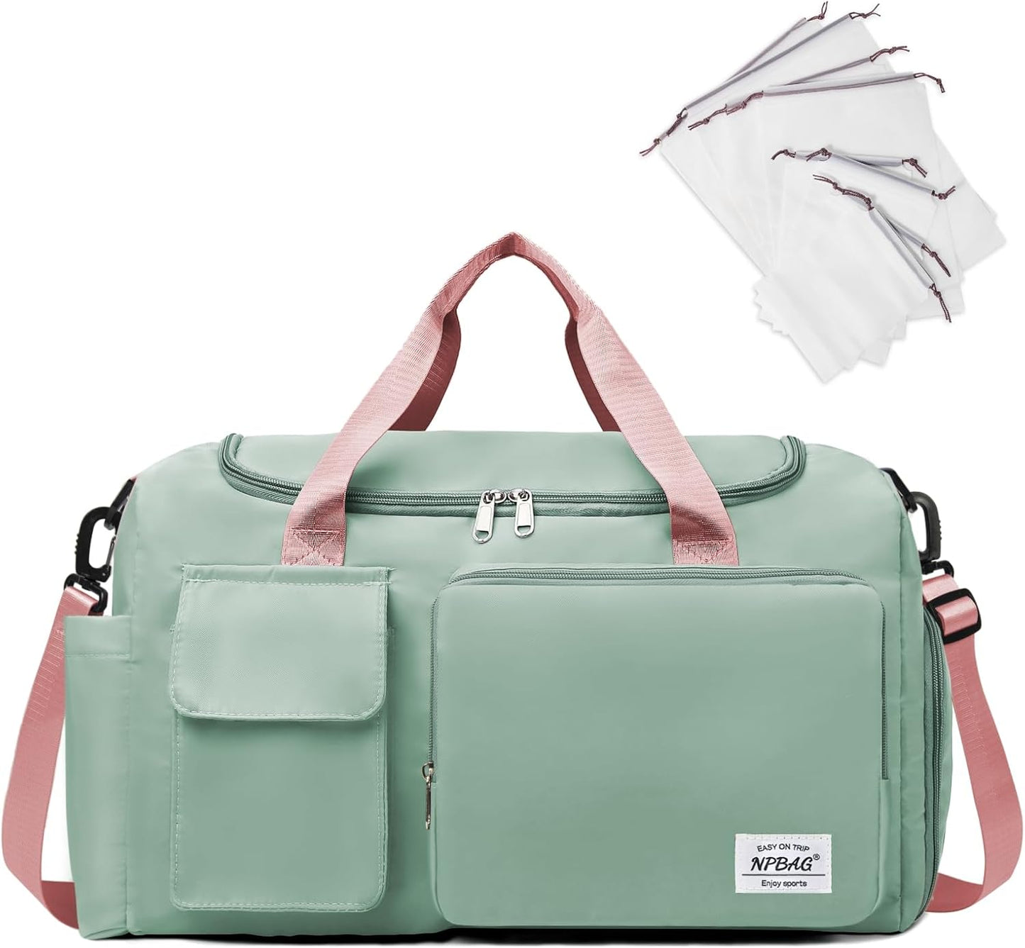 NPBAG Women Travel Duffel, Multi Functional Large Expandable Weekender Carry-on Tote, Gym Workout Overnight Bag, Mommy Hospital Bag for Labor and Delivery