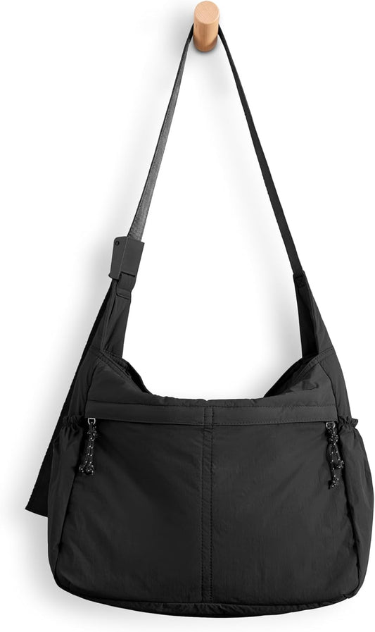 ODODOS 20L Crossbody Tote Bag Large Capacity Lightweight Hobo Shoulder Sling Bags for Gym Shopping Beach Travel