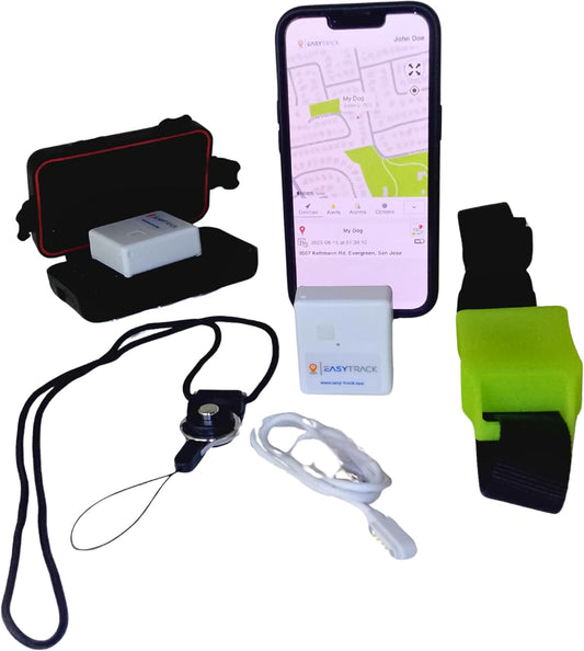 EASYTRACK GPS, Real Time Tracking, Location History, SOS Alerts, Motion Activated, Geo-Fence Alarms, Alert Notification,Waterproof, Magnetic case (add-on), Lowest Subscription Plan Worldwide Coverage