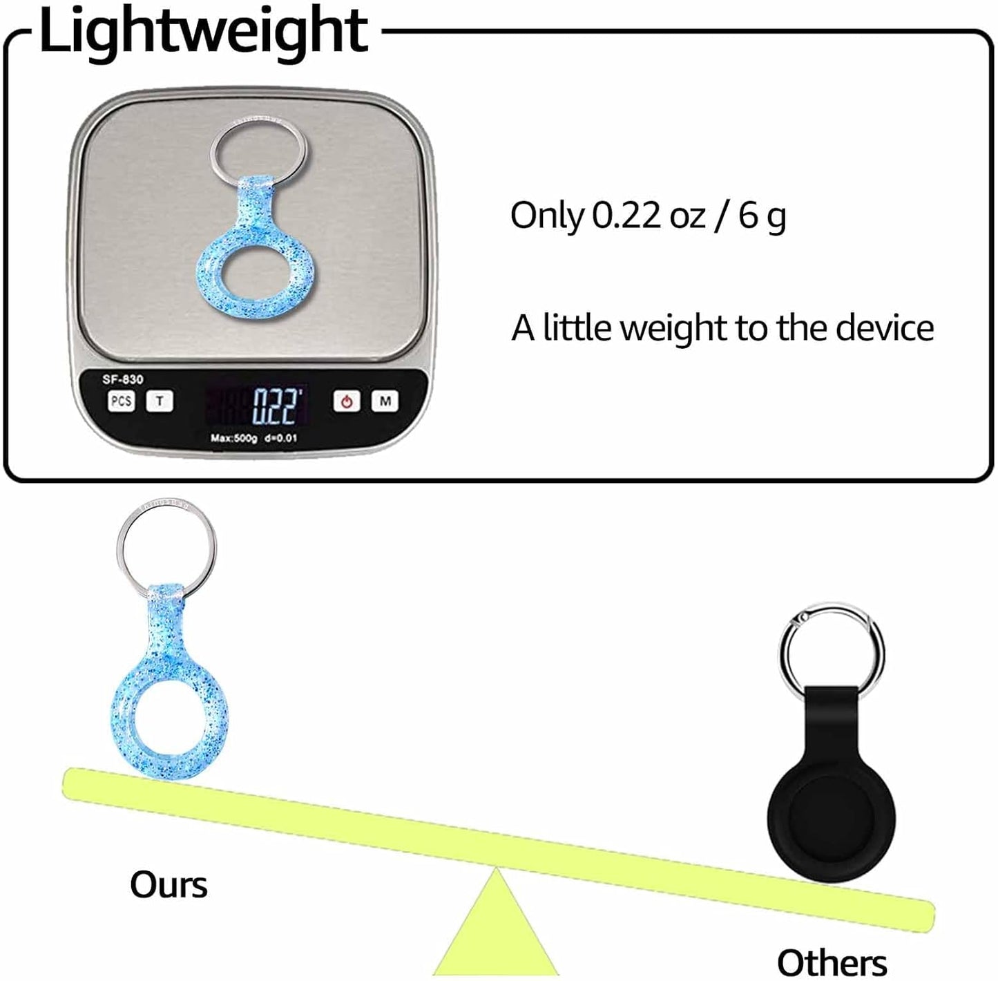 ThingsBag Apple AirTags 4 Pack Case Keychain Silicone Apple Air Tags Holder Item Finders Accessories Comes with Metal Snap Airtags Keyring Case 4 Pack