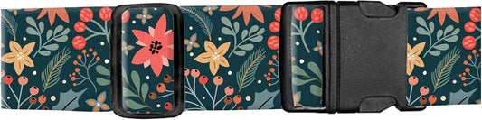 Luggage Straps for Suitcases, Adjustable Travel Belt, Durable Wide Luggage Strap, Cute Suitcase Strap Identifiers with Buckle, Bag Straps for Luggage, Cute Boho Flowers