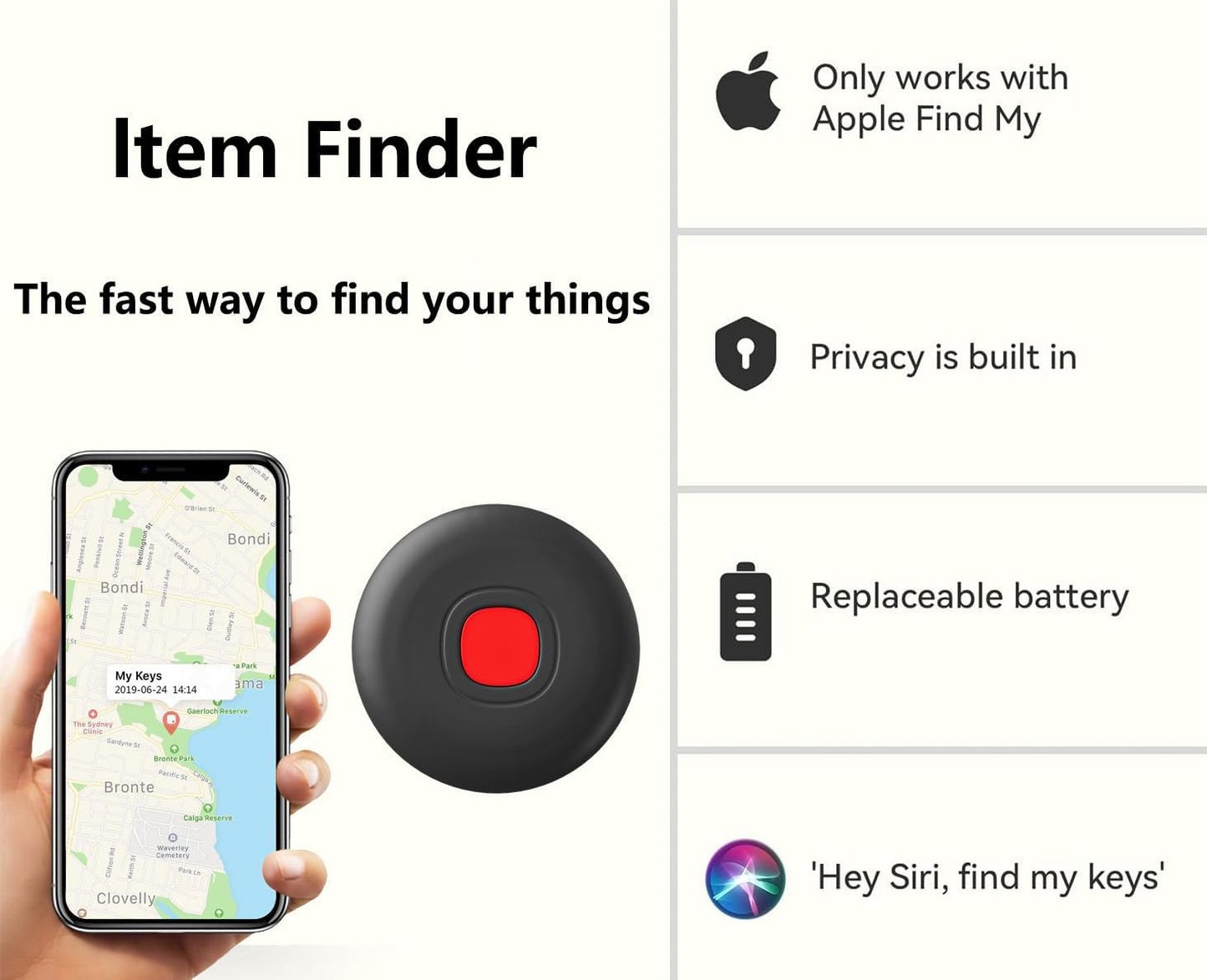 Air Tracker Tags-4Pack,IP68 Waterproof Smart Tag Tracker,Bluetooth Luggage Tracker Works with Apple Find My APP (iOS Only),Key Finder and Item Locator for Luggage,Backpack,Wallet and Pet