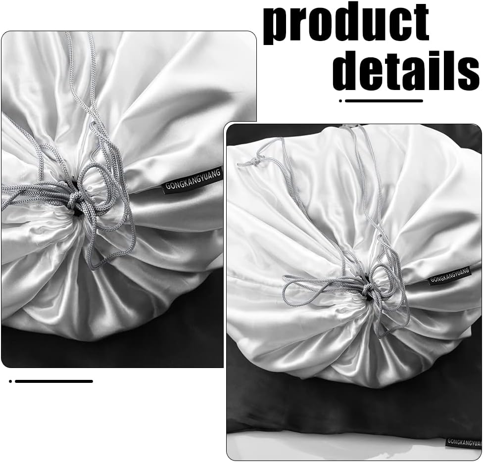 6 Pack Silk Dust Cover Bags for Handbags, Purses, Shoes & Boots - Dustproof Drawstring Bags - Travel Storage Pouches (White, 23.6 19.6 in)