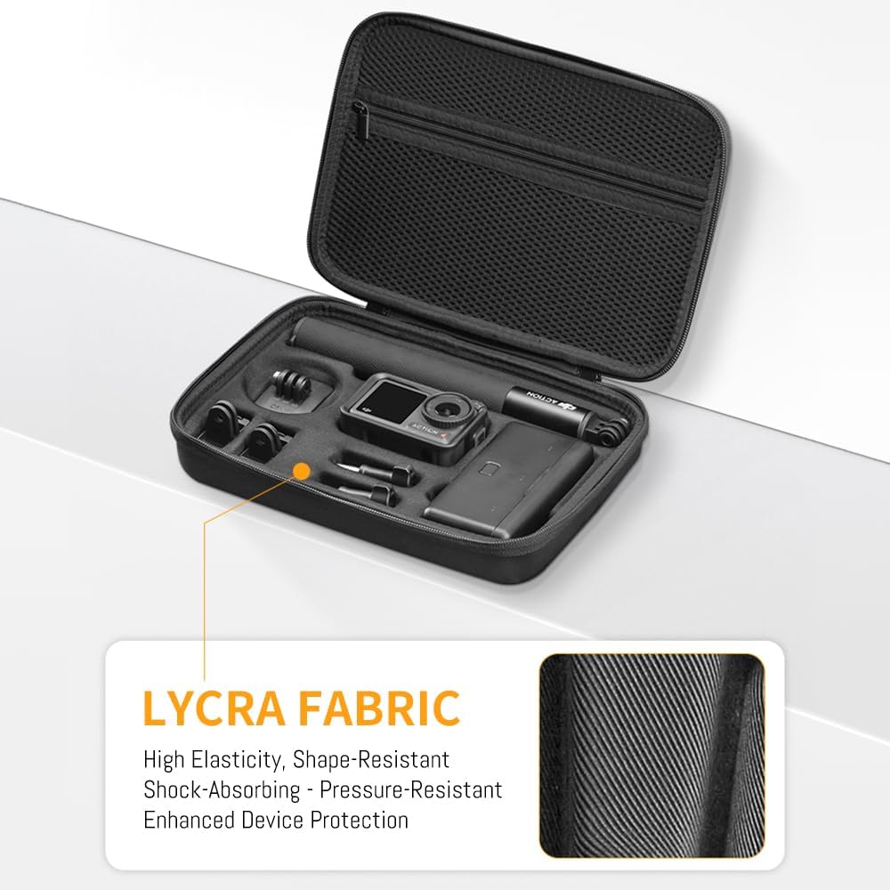Osmo Action 5 Pro Carrying Storage Case for DJI Osmo Action 5 Pro/Action 4 3, Surface Waterproof Travel Portable Hard Bag Compatible With DJI Osmo Action 5 Pro/4/3 Adventure Combo Outdoor Travel kit