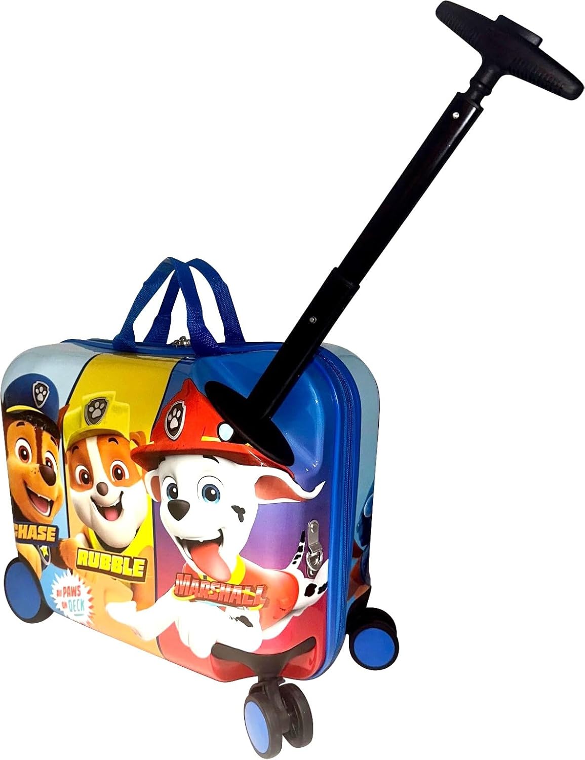 Fast Forward Ride-On 18" Suitcase For Kids/Tow-Along Toddler Carry-On Luggage With Wheels (Paw Patrol)
