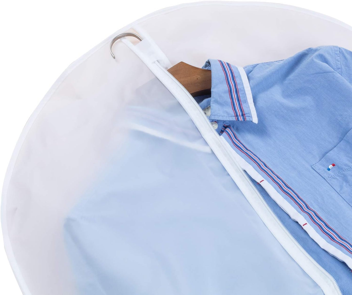 Garment Bags for Hanging Clothes, Clear Plastic Closet Storage Covers with Cedar Balls, 24" x 40", 6 Pack