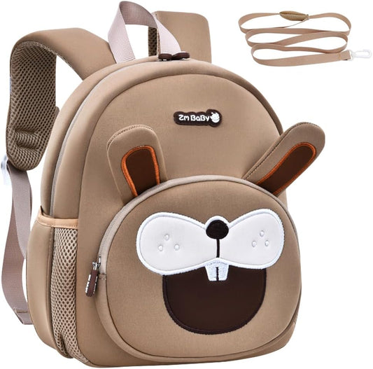Padgene Toddler Backpacks Kids Preschool Backpack Waterproof Neoprene Animal Schoolbag Lunch backpack 3D Cartoon Mini Travel Bag for Boys Girls Ages 3-5
