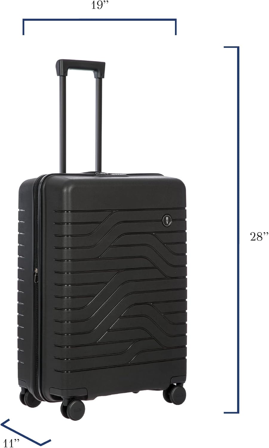 Bric's B|Y Ulisse Spinner Suitcase, Expandable Hard Shell Luggage with TSA Lock and Smooth 360° Wheels 28" – Black