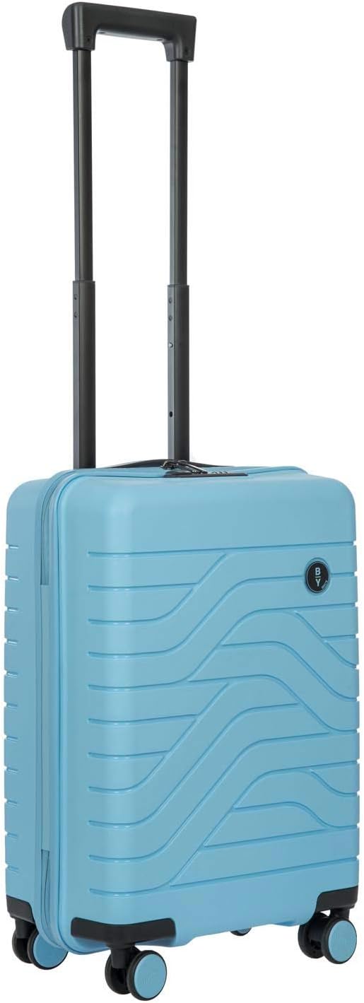 Bric's B|Y Ulisse Spinner Carry-On Suitcase, Lightweight Expandable Hard Shell Luggage with TSA Lock and Smooth 360° Wheels 21 Inch – Sky Blue