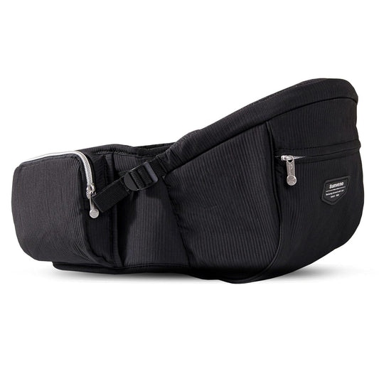 Sunveno Hip Baby Carrier with Seat,Ergonomic Baby Hip Carrier, Front-Facing Baby Holder, Anti-Slip Seat Surface, Wide and Adjustable Waistband, Multiple Pockets, Newborn to Toddler up to 45lbs, Black