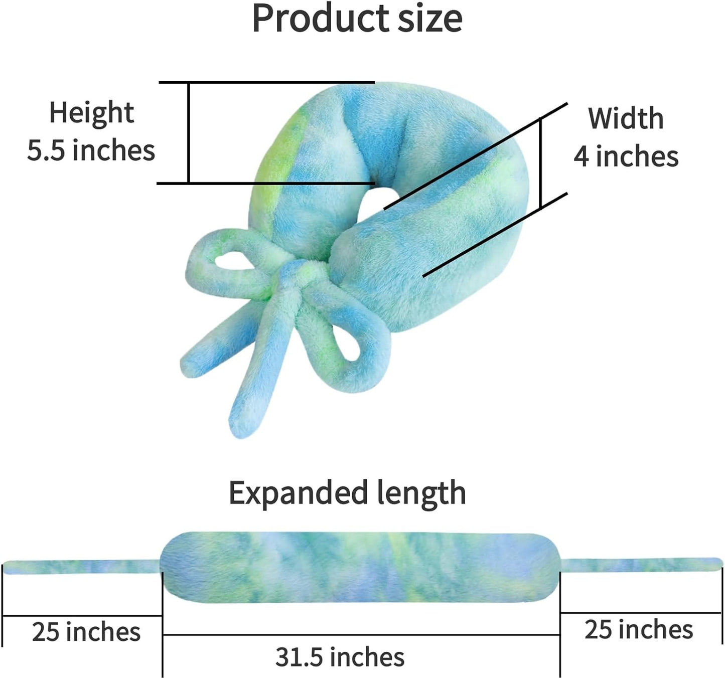 Travel Pillow Multifunctional Airplane Travel Neck Pillow Provides Neck and Lumbar Support During Travel Airplane Pillow Colorful Green